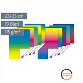 Regenbogen-Papier | 23×33 cm, 10 Blatt, 115 g/m², regenbogen