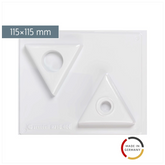 Gießform „Dreieck“ Kerzenhalter | 115×115 mm, weiß
