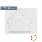 Gießform „Weihnachtskrippe“ | 200×170 mm, weiß