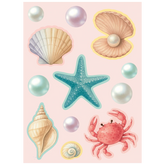 Aufkleber Bogen „Sereia“ | 110×150 mm, mehrfarbig, 4 Blatt