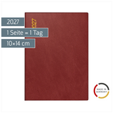 Taschenkalender Mod. Technik III 2027 | A6, Kunststoff, bordeaux