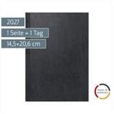 Buchkalender Mod. Chefplaner 2027 | A5, Kunststoff, schwarz