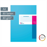 Kassenbuch | A4, 80 Seiten, Karton, magenta/hellblau
