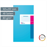 Portobuch | 165×297 mm, 48 Seiten, Karton, magenta/hellblau