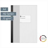 Post-Eingangsbuch | A4, 192 Seiten, Papier, grau/schwarz