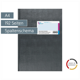 Spaltenbuch | A4, 192 Seiten, mit Seitenzahlen, 1 Spalten, Kunststoff, grau