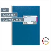 Spaltenbuch | A4, 192 Seiten, 2 Spalten, Karton, blau