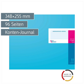 Amerikanisches Journal | 348×255 mm, 96 Seiten, Konten-Journal, Karton, magenta/hellblau