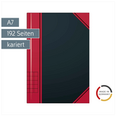 Notizbuch Chinabuch | A7, kariert, schwarz