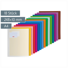 Schnellhefter-Set FACT!pp | A4, Füllhöhe: 10 mm, sortiert, 18 Stück