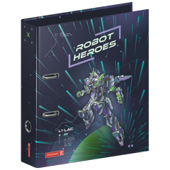 Ordner Robot Heroes | A4, 70 mm, Hebelmechanik, dunkelblau/lila