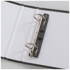 Bankordner | 245×160 mm, 2-Bügel-Reiß-Mechanik, Ø 30 mm, Füllhöhe: 20 mm, schwarz