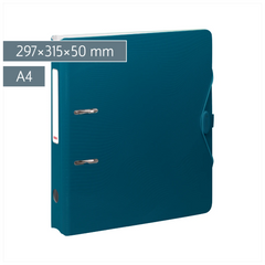 Ordner „WAVE“ Colour Code | A4, 50 mm, Hebelmechanik mit gummiertem Griff, denim