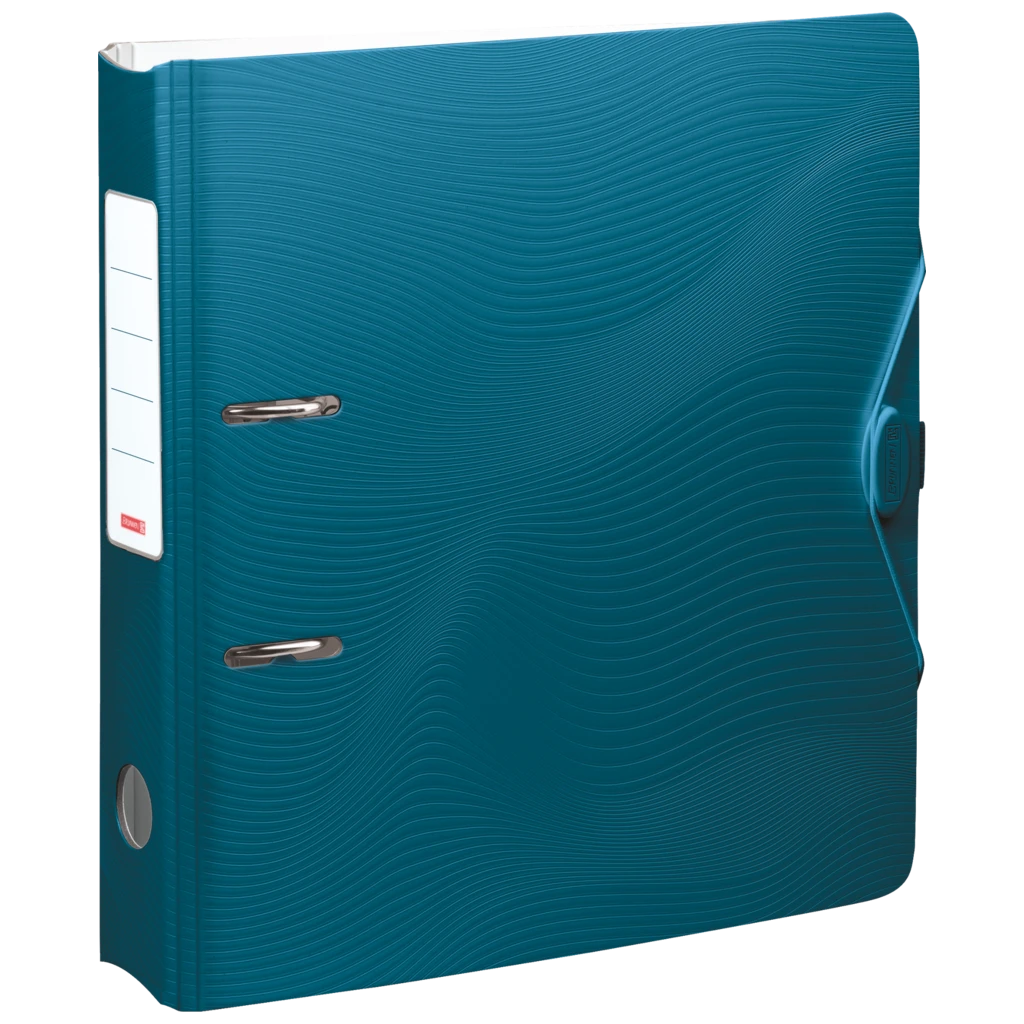 Ordner „WAVE“ Colour Code | A4, 70 mm, Hebelmechanik mit gummiertem Griff, denim
