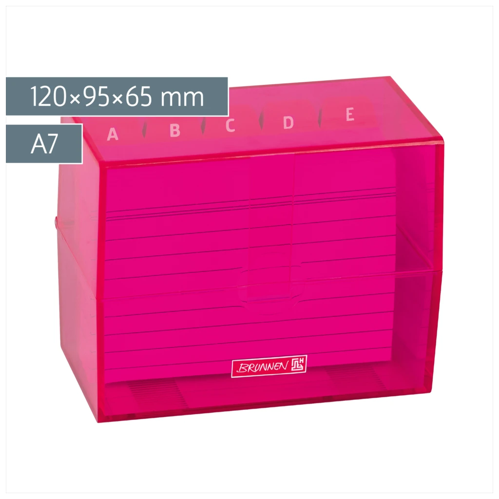 Karteikasten Colour Code gefüllt | 120×95×65 mm, A7, pink