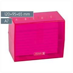Karteikasten Colour Code gefüllt | 120×95×65 mm, A7, pink