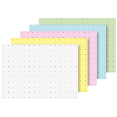 Karteikarten | 74×52 mm, A8, dotted, sortiert, 100 Stück