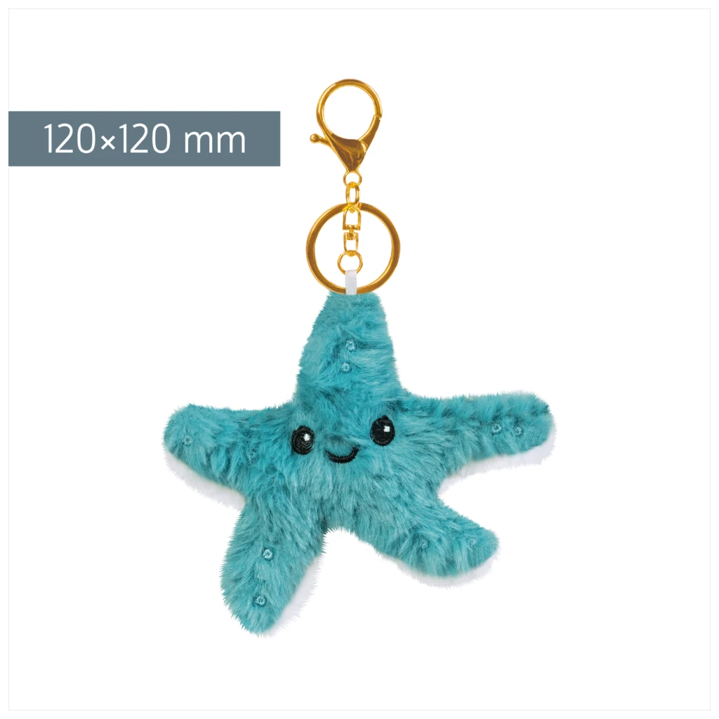 Schlüsselanhänger „Seestern“ Sunny Ocean | weiß/teal blue