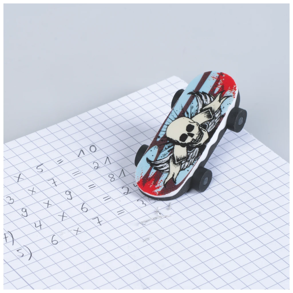 Radiergummi „Skateboard“ 3D | sortiert