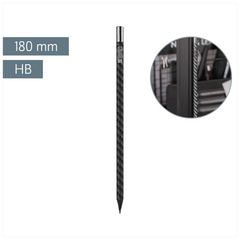 Bleistift „Magnetic Carbon“ | HB, rund, schwarz/silber
