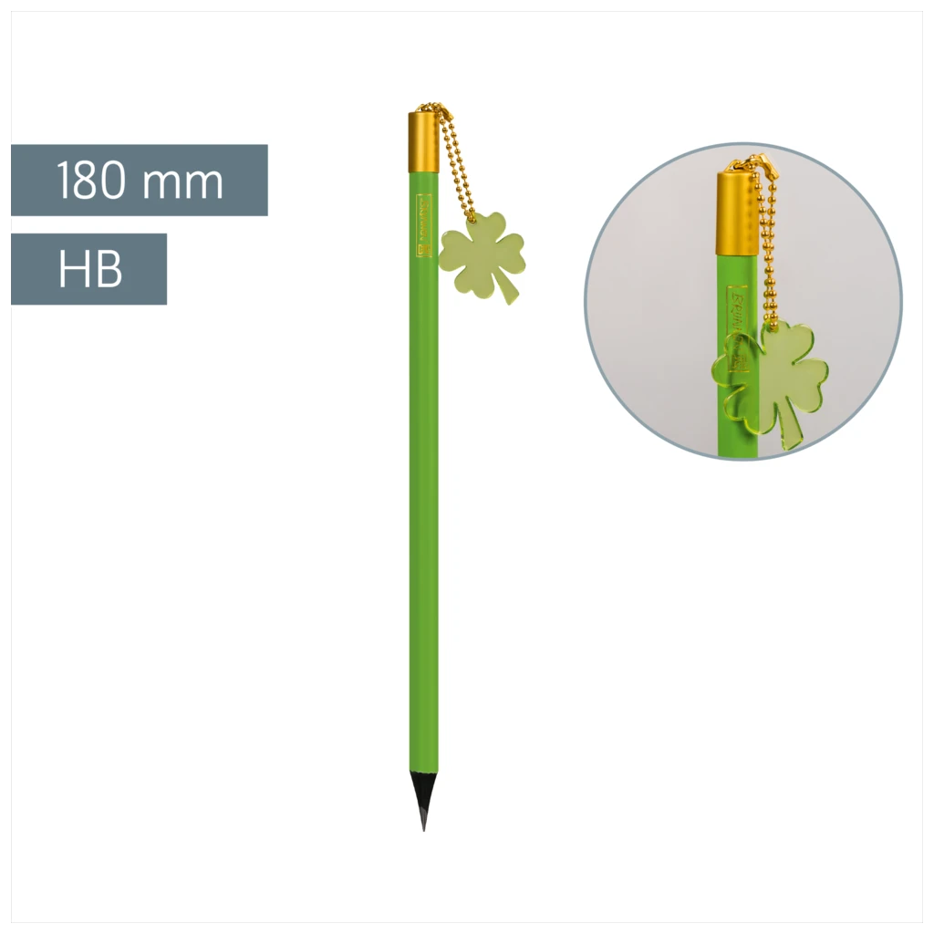 Bleistift „Kleeblatt“ Colour Code | HB, rund, kiwi