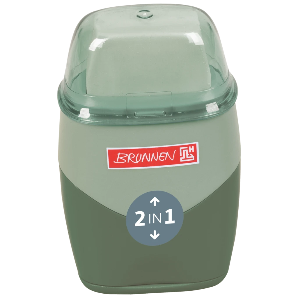 Dosenspitzer mit Radiergummi Colour Code 2 in 1 | olive