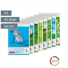 Schulblock | A5, Lineatur 5, 40 Blatt, sortiert
