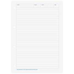 KIESER-Block gelocht | A4, Lineatur 21, 50 Blatt, mehrfarbig