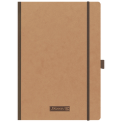 Notizbuch Premium FACT!plus Kladde | A4, liniert, Gummizugverschluss, braun