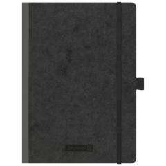 Notizbuch Premium FACT!plus Kladde | A5, liniert, Gummizugverschluss, schwarz