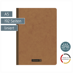 Notizbuch Premium FACT!plus Kladde | A5, liniert, braun