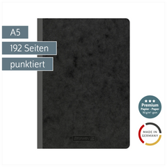 Notizbuch Premium FACT!plus Kladde | A5, punktiert, schwarz