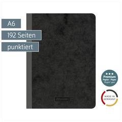 Notizbuch Premium FACT!plus Kladde | A6, punktiert, schwarz