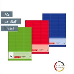 Vokabelheft | A5, Lineatur 54, 32 Blatt, sortiert