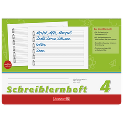 Schreiblernheft | A4 quer, Lineatur 4, 16 Blatt, grün