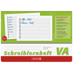 Schreiblernheft | A4 quer, Lineatur VA, 16 Blatt, grün
