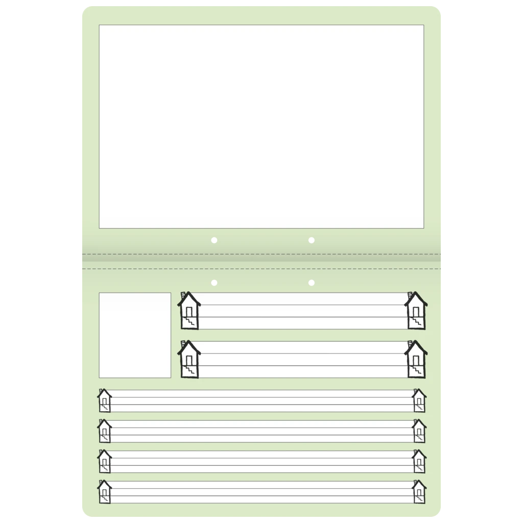 Schreiblernheft | A4 quer, Lineatur SL, 16 Blatt, grün