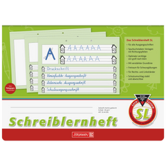Schreiblernheft | A4 quer, Lineatur SL, 16 Blatt, grün