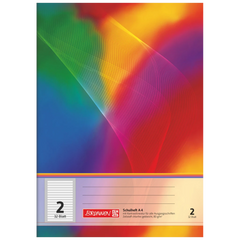 Schulheft | A4, Lineatur 2, 32 Blatt, mehrfarbig