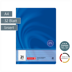 Schulheft Premium Vivendi | A4, Lineatur 21, 32 Blatt, blau
