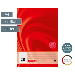 Schulheft Premium Vivendi | A4, Lineatur 28, 32 Blatt, rot