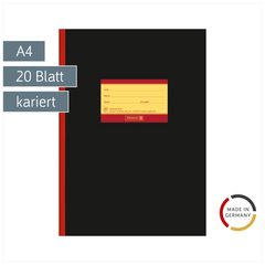 Oberschulheft | A4, Lineatur 26, 20 Blatt, schwarz