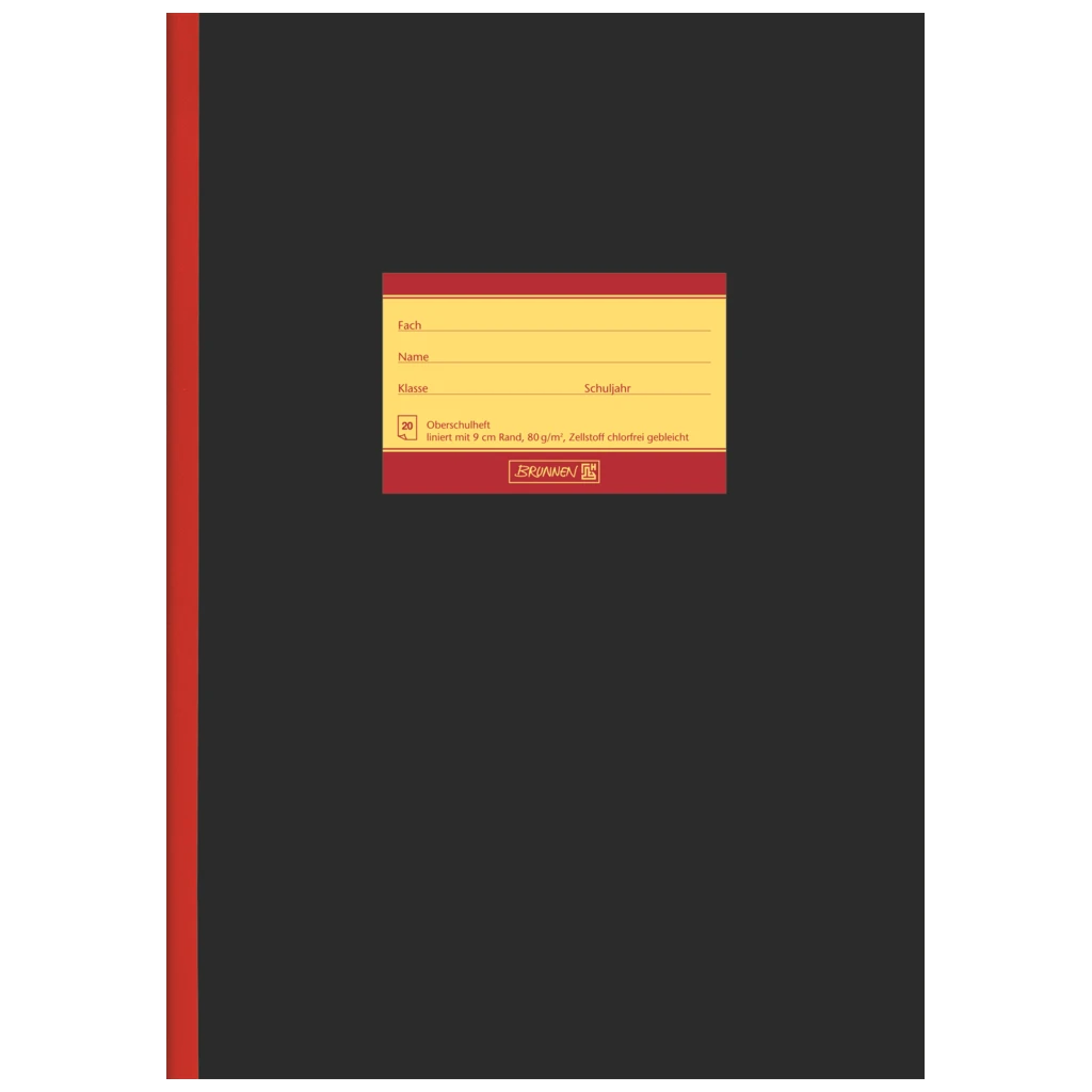 Oberschulheft | A4, Lineatur 25A, 20 Blatt, schwarz