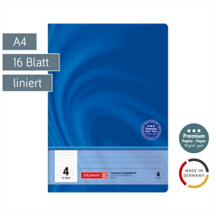 Schulheft Premium Vivendi | A4, Lineatur 4, 16 Blatt, blau