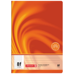 Schulheft Premium Vivendi | A4, Lineatur 8f, 16 Blatt, orange