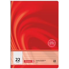 Schulheft Premium Vivendi | A4, Lineatur 22, 16 Blatt, rot