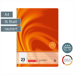 Schulheft Premium Vivendi | A4, Lineatur 23, 16 Blatt, orange
