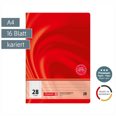 Schulheft Premium Vivendi | A4, Lineatur 28, 16 Blatt, rot