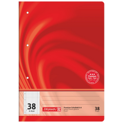 Schulheft Premium Vivendi | A4, Lineatur 38, 16 Blatt, rot