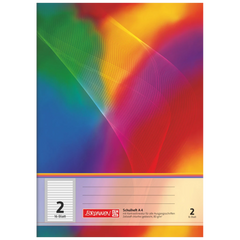 Schulheft | A4, Lineatur 2, 16 Blatt, mehrfarbig